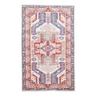Vintage Colorful Rug with Pattern For Sale