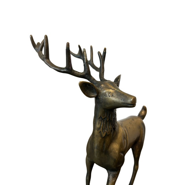 Brass Vintage Mid-Century Modern Brass Sculptural Candelabras – Figurative Brass Art Decor For Sale - Image 8 of 13