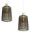 Vintage Pendant Lights in Glass from Glashütte Limburg, 1970s, Set of 2 For Sale