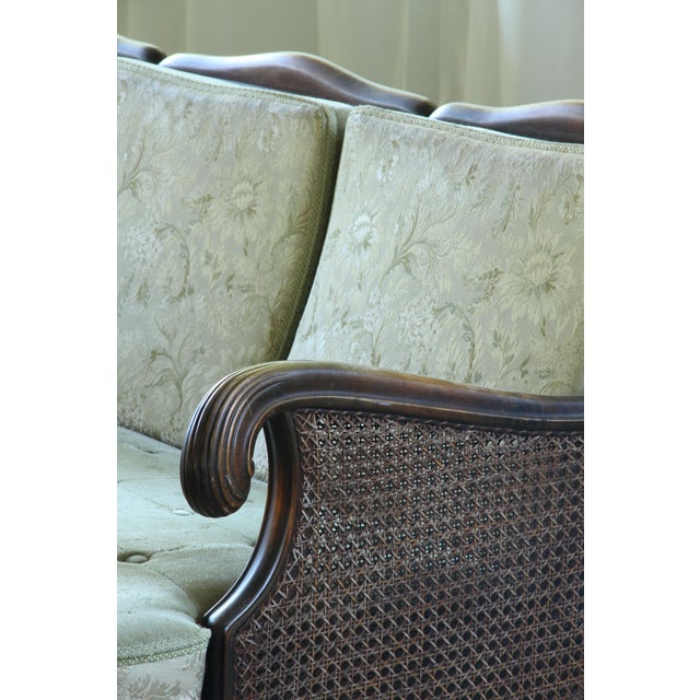 Brown French Bergere Sofa, Denmark, 1900s For Sale - Image 8 of 17