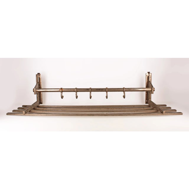 Art Deco Early 20th Century Art Déco French Metal Brass Wall Coat Hanger/Rack Designed by La Maison Desny For Sale - Image 3 of 9