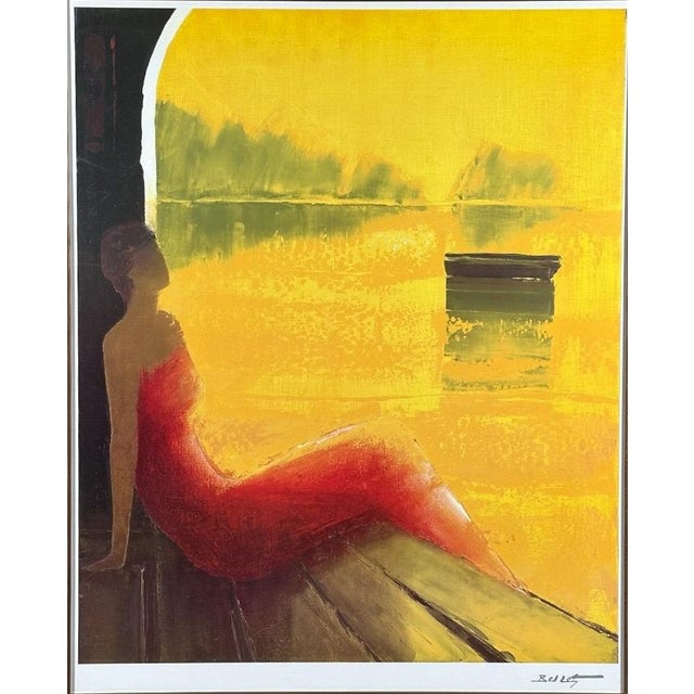 Modern Framed Emile Bellet d'Or Et De Reve Signed Seriolithograph With Certificate of Authenticity For Sale - Image 3 of 13