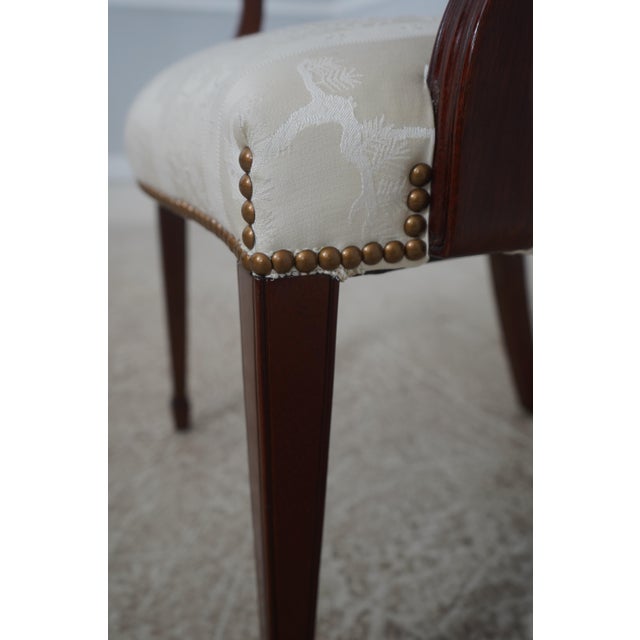 Set of 8 Kindel Mahogany Shield Back Dining Chairs For Sale - Image 12 of 18