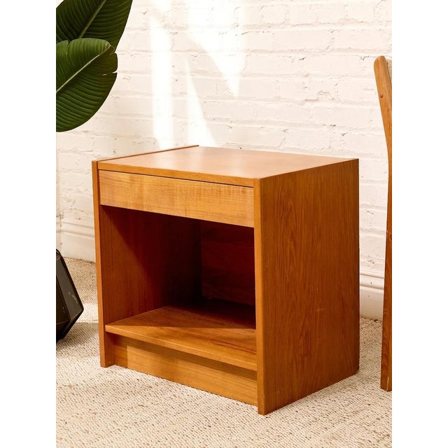 Danish Mid-Century Modern Wood Nightstand For Sale - Image 11 of 11