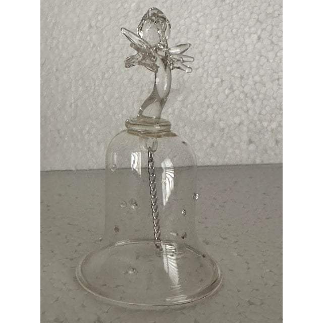 Vintage 20th Century Glass Angel Bell For Sale - Image 4 of 12