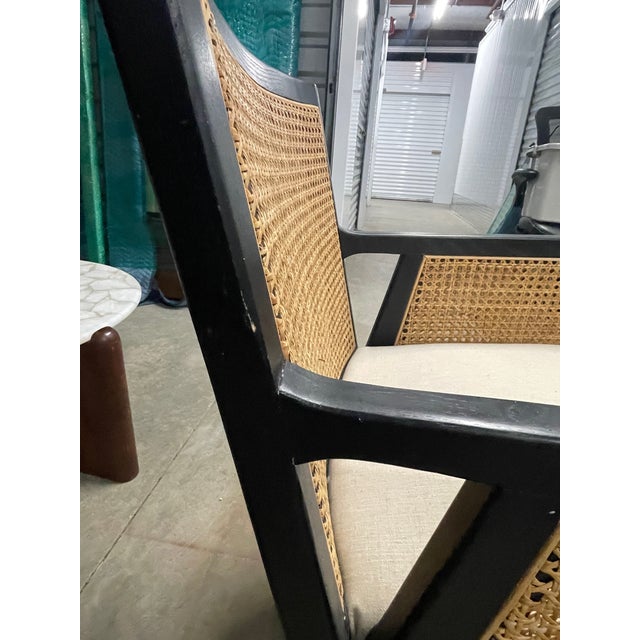 2010s Lisbon Cane Armchair, Brushed Ebony - Pottery Barn For Sale - Image 5 of 10