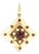 Mid-Century 14k Yellow Gold Amethyst and Cultured Pearl Charm For Sale