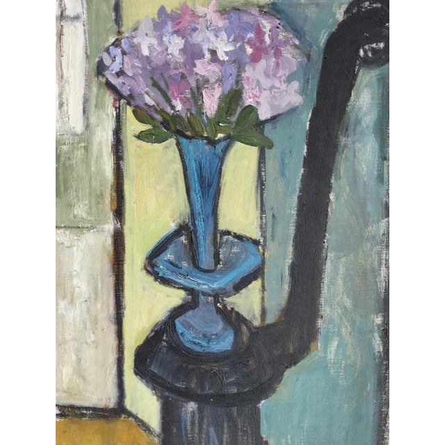 1950s Mid Century Scandinavian Interior Still Life Painting by Swedish Artist Ulla Borgstrom 1951 For Sale - Image 5 of 17