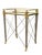 Vintage Maison Jansen Style Hollywood Regency Accent Table | French Neoclassical Brass Lion Head & Paw Feet | Glass Top...