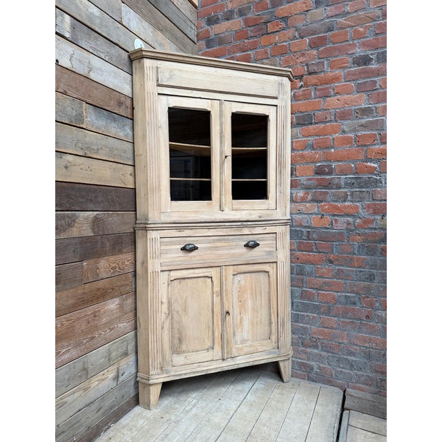20th Century Elm Corner Cabinet, 1950s For Sale - Image 4 of 14
