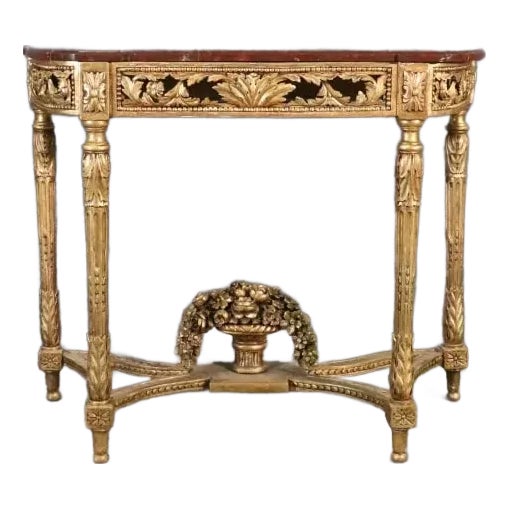 Fantastic Gilded Rouge Marble French 19th Century Italian Marble Top ...