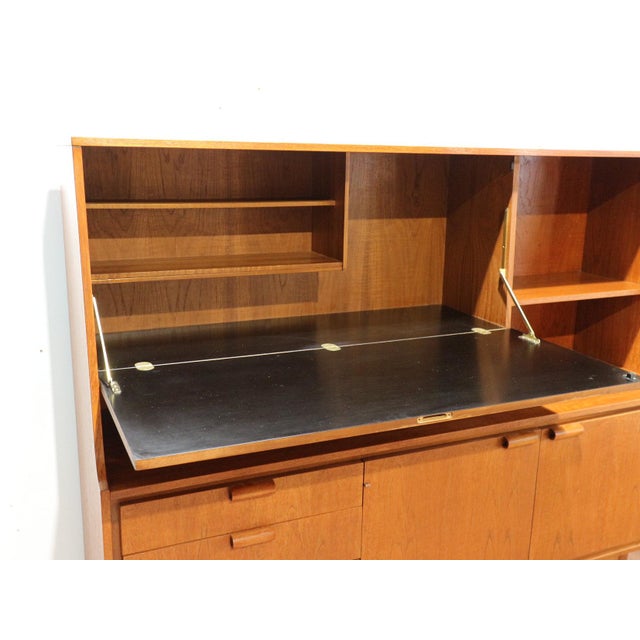 Wood 1960s Mid Century Modern Vintage Teak Tall Buffet Credenza by Austinsuite Danish Style For Sale - Image 7 of 14