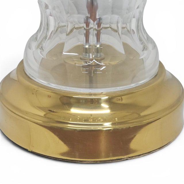 Late 20th Century Waterford Crystal Kylemore Ginger Jar Table Lamp With Original Shade For Sale - Image 14 of 15