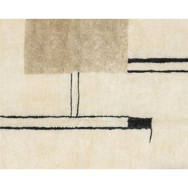 Hand-Knotted Wool Rug by Azele Studio For Sale - Image 6 of 9