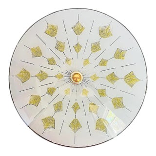 Modern Sunburst Flush Light, C1950 For Sale