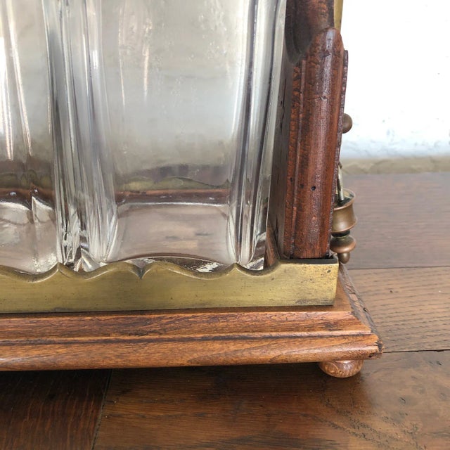 Antique English Oak Decanter Tantalus For Sale - Image 9 of 11