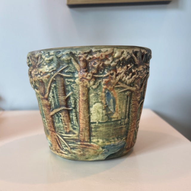 Weller Pottery Early 20th Century Weller Pottery Forest Planter For Sale - Image 4 of 10