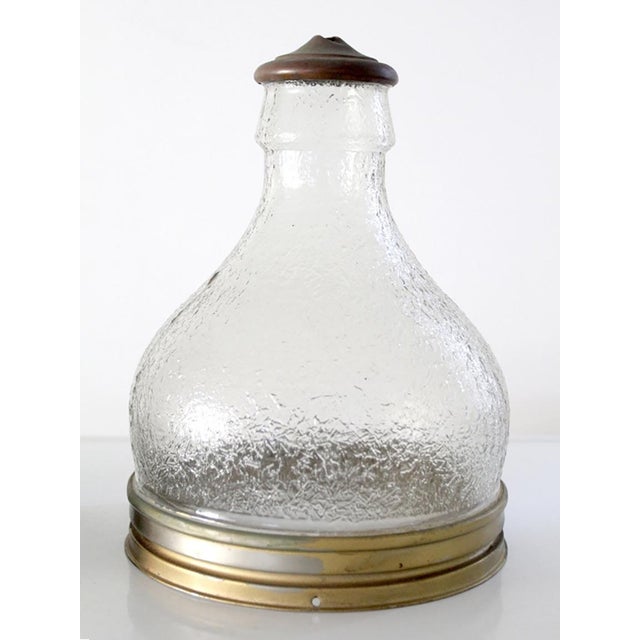 Pair of Vintage Holophane Style Prismatic Glass Pendant Light Shades For Sale - Image 6 of 9