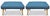 Wood 1960s Danish Modern Blue Upholstered Ottomans Footstools - Pair For Sale - Image 7 of 7