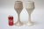 Haeger Large Haeger Ceramic Goblets / Chalices in Pink and White - a Pair For Sale - Image 4 of 12