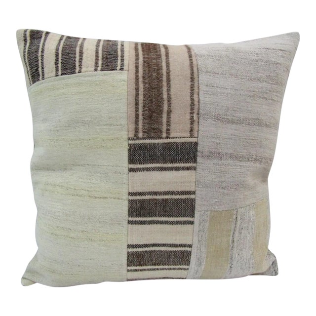 Handmade Patchwork Turkish Kilim Pillow Cover For Sale