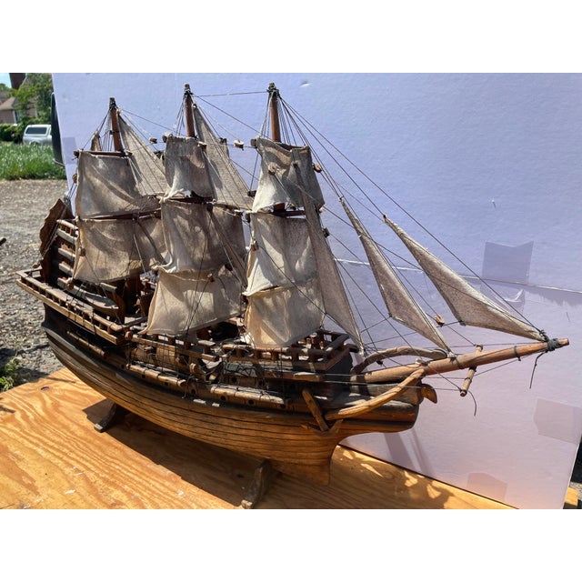 here we have a large vintage hand made galleon warship. this piece must have taken months if not years to made. Highky...
