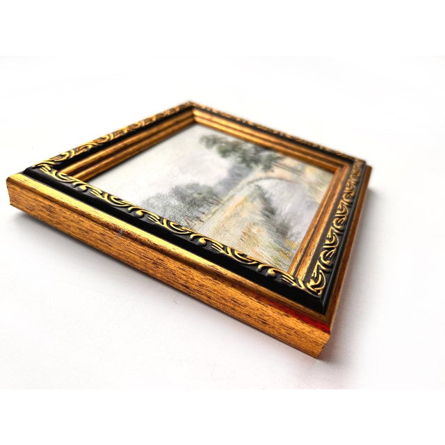 Framed Landscape Original Painting Art Summer Antique Style by Valeriya Serova For Sale - Image 4 of 9