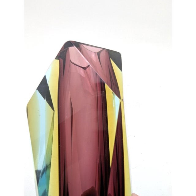 Faceted Block Vase by Flavio Poli for Alessandro Mandruzzato, 1960s For Sale - Image 6 of 10