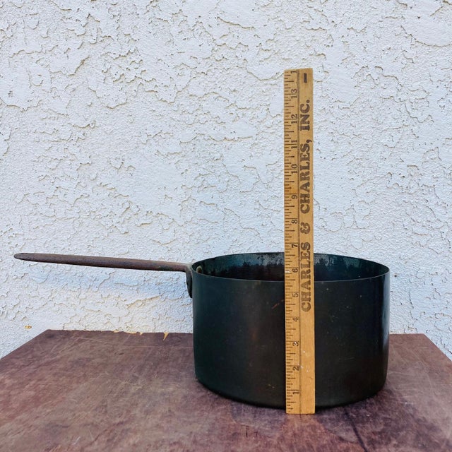 Mid 1800s French Copper Saucepan, 19 Inch For Sale - Image 12 of 12