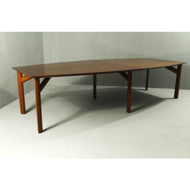 Brown Large Teak Table, Denmark, 1980s For Sale - Image 8 of 15