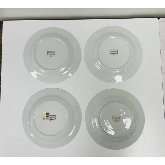 2010s Bernadaud Dune Platinum Salad/Dessert Plates - Set of 4 For Sale - Image 5 of 6