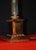 British Brass Corinthian Column Table Lamp with Vaseline Glass Shade, 1940s For Sale - Image 10 of 14