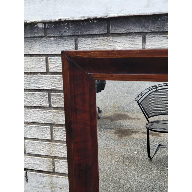 Antique American Empire Flame Mahogany Ogee Wall Mirror 20x30 Wood Backing 1850s For Sale - Image 15 of 18