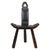 Mid-Century Brutalist Tripod Chair in Pine and Faux Leather, Spain For Sale - Image 15 of 15