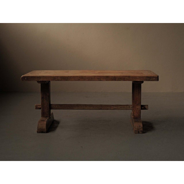 French Artisanal Pine Dining Table, 1970 For Sale - Image 10 of 18