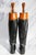 Wood Nice Classic Antique English Black Leather Riding Boots With Wood Trees Home Decor Prop For Sale - Image 7 of 9