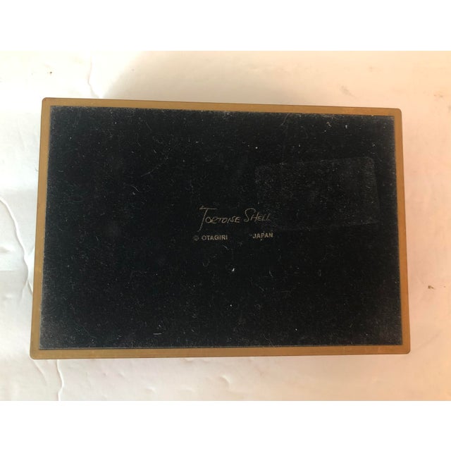 Mid 20th Century Faux Tortoise Shell Lacquer Desk Box For Sale - Image 6 of 11