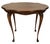 English 20th C Queen Anne Style "Turtle" Form Top Walnut Side Coffee Table For Sale - Image 4 of 13