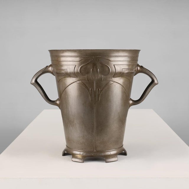 Art Nouveau Tin Champagne Cooler, Belgium, 1906 For Sale - Image 11 of 11