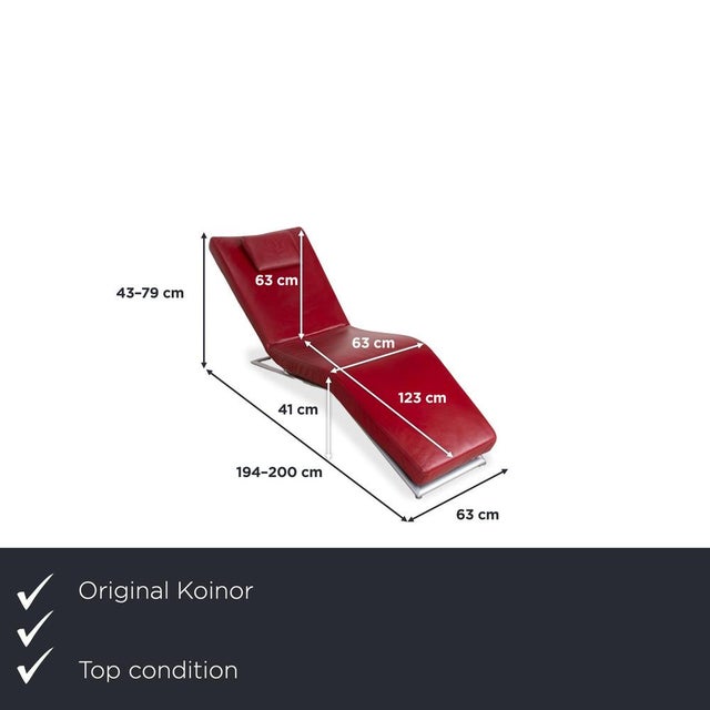 Introducing the Koinor Jeremiah Leather Recliner in Red with Manual Function. I have official proof of authenticity such...