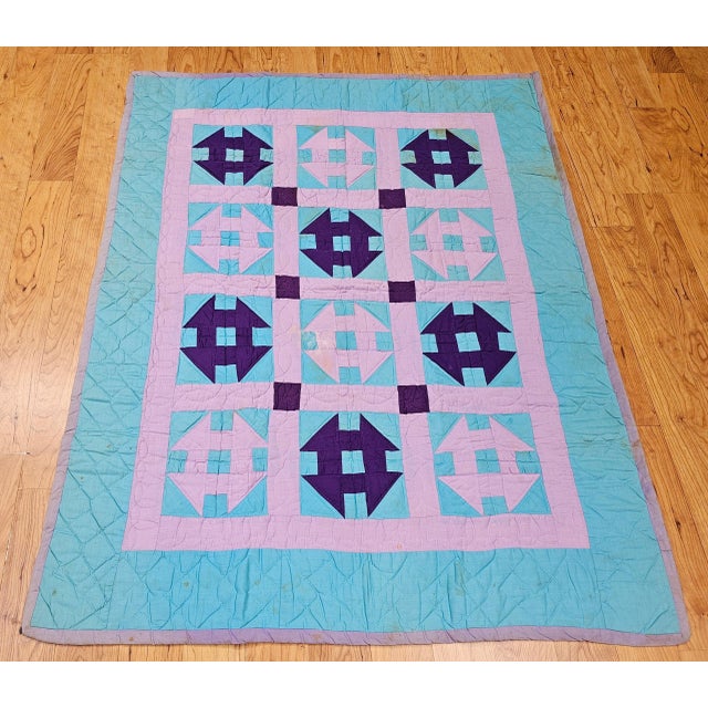 Mid 20th Century Mid 20th Century American Amish Quilt For Sale - Image 5 of 12