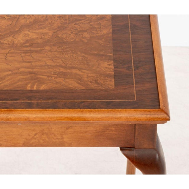 Early 20th Century Queen Anne Style Side Table With Swing Arm Lamp For Sale - Image 5 of 9