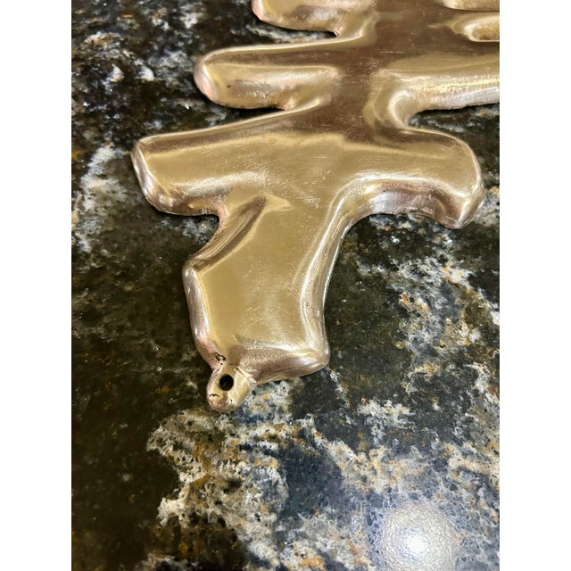 Chinese Calligraphy Characters, Vintage Brass Wall Hangings, Extra Large Symbols, Longevity, Good Fortune and Happiness, 1970’s For Sale - Image 10 of 10