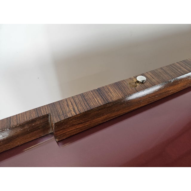 Wood Vintage Chest of Drawers with Glass Top, 1950 For Sale - Image 7 of 18