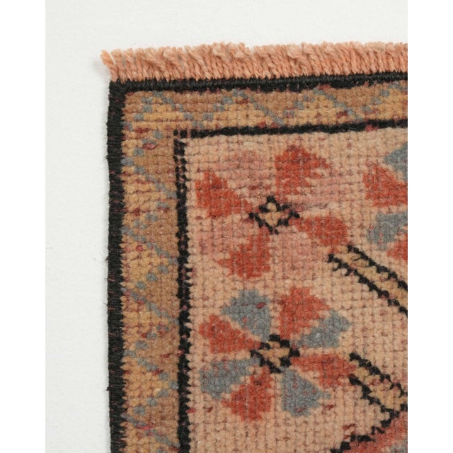 Textile 1970s Vintage Turkish Handmade Wool Cotton Orange Runner Rug For Sale - Image 7 of 11