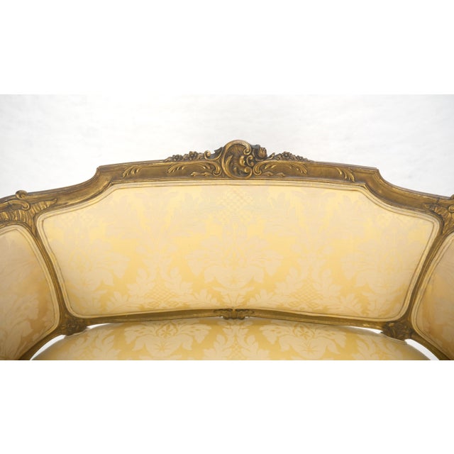 Wood c1920s French Louis XV Gold Gilt Wood Loveseat Sofa For Sale - Image 7 of 12