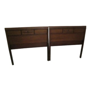 1980s Vintage Mid Century Twin Headboard Mahogany Set of Two For Sale