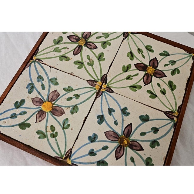Mid 18th Century Framed Set of 18th Century Portuguese Tiles For Sale - Image 5 of 7