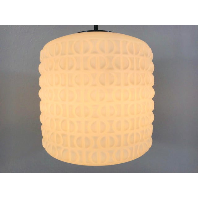 Large White Glass Pendant Lamp from Peill & Putzler, 1970s For Sale - Image 9 of 10
