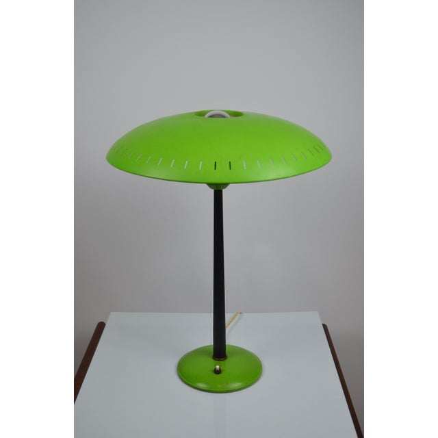 Green Table Lamp by Louis Kalff for Philips, Netherlands, 1960s For Sale - Image 9 of 18
